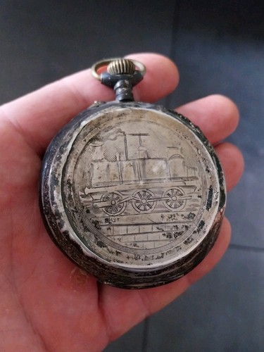Alte taschenuhr silber vintage - taschenuhr,