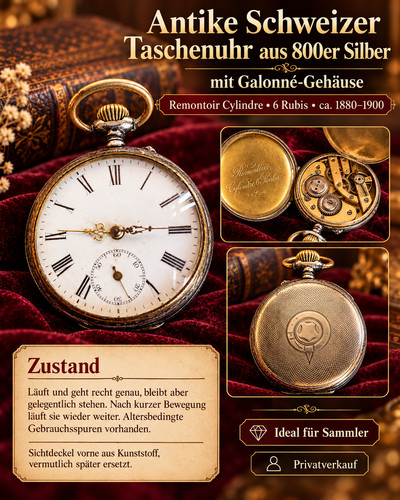 Antike schweizer taschenuhr - antike,