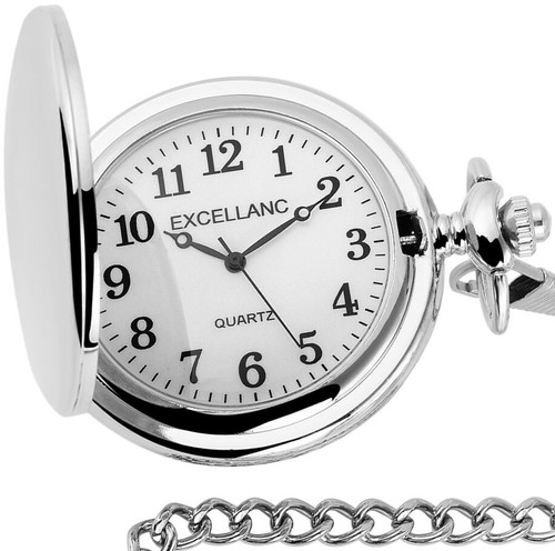 Taschenuhr silbern quarz - taschenuhr,