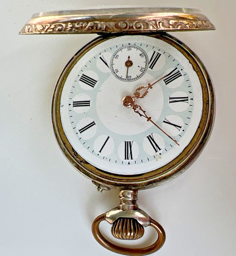 Antike 800 silber taschenuhr - silber,