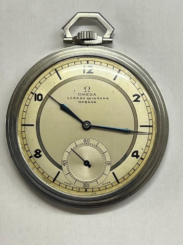 Omega open face taschenuhr