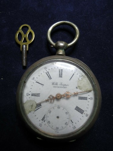 Antik taschenuhr silber 800 - taschenuhr,