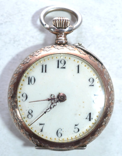 Antike damen taschenuhr silber - antike,