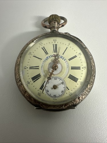 Antike silber taschenuhr - antike, um
