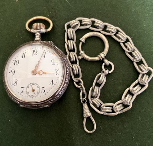 Antike taschenuhr silber 800 - taschenuhr,